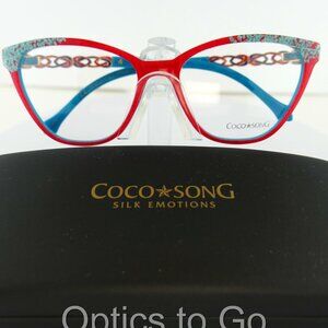 COCO SONG CV 251 (C:2) RED / TEAL / BLUE  55-16-135 EYEGLASS FRAMES